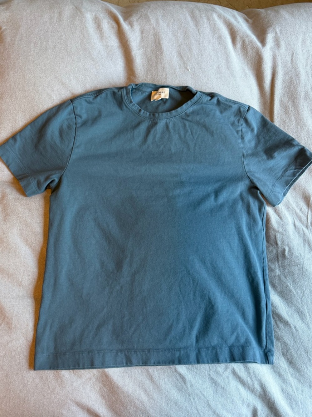 SEZANE Basic Crewneck Tee in Slate Blue / LARGE
